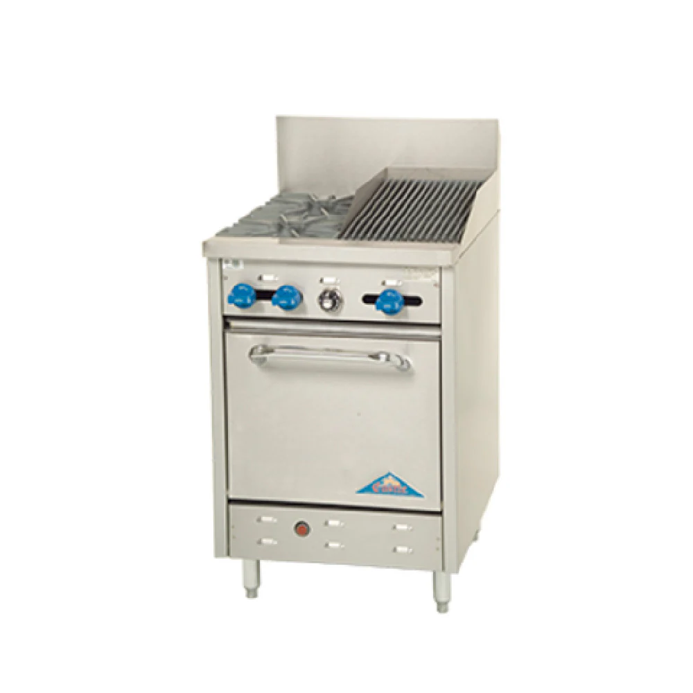 Comstock-Castle F318-1RB 24 Inch Gas Range with Char-Broiler and Oven 98000 BTU