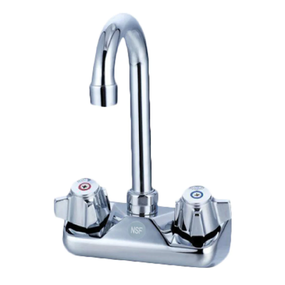 Turbo Air CD-804L 3-1/2 Inch Wall Mount Gooseneck Faucet Lead Free NSF