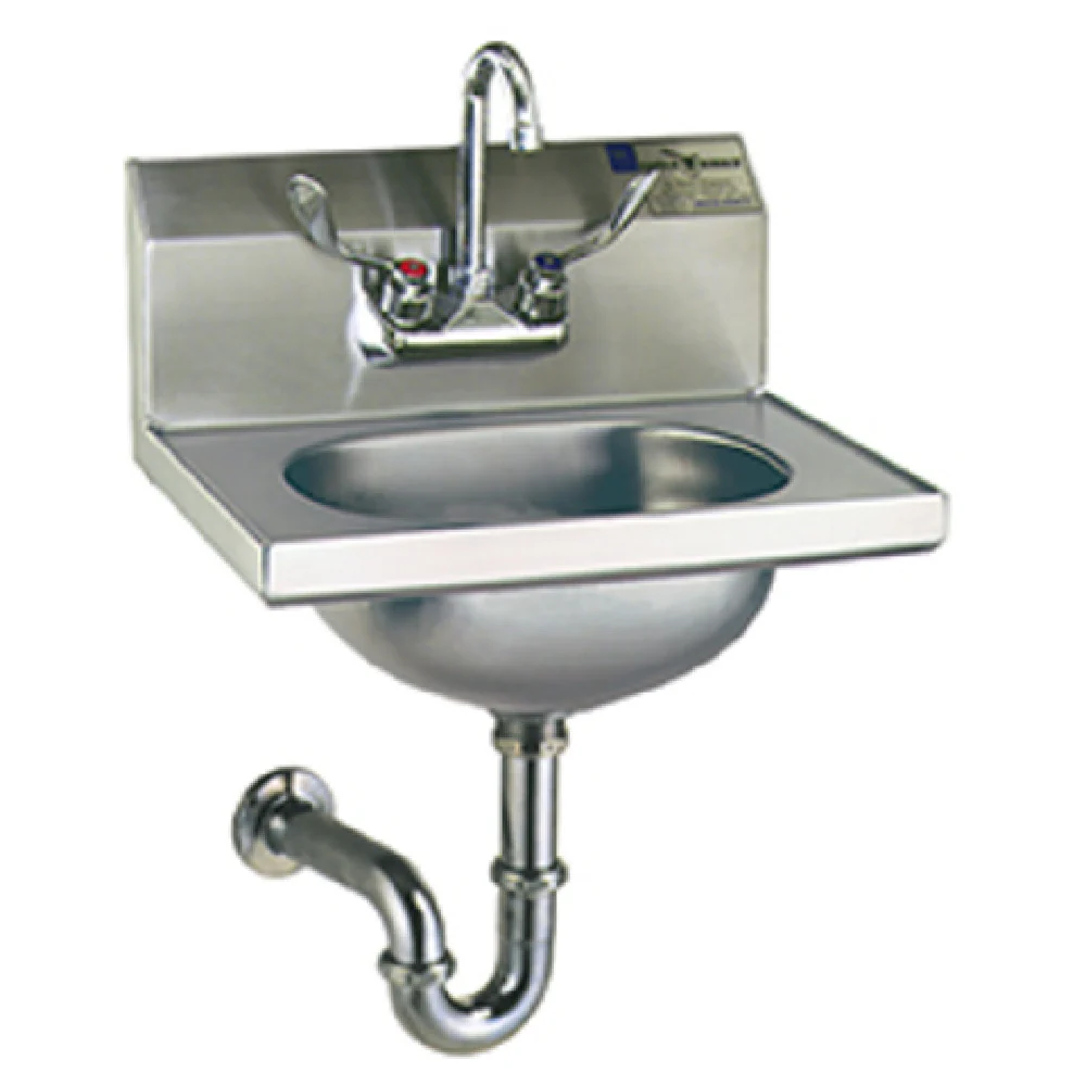 Eagle HSA-10-FAW 13-1/2 Inch Hand Sink Wall Mount Stainless Steel with Faucet Eagle HSA-10-FAW 13-1/2 Inch Hand Sink Wall Mount Stainless Steel with Faucet