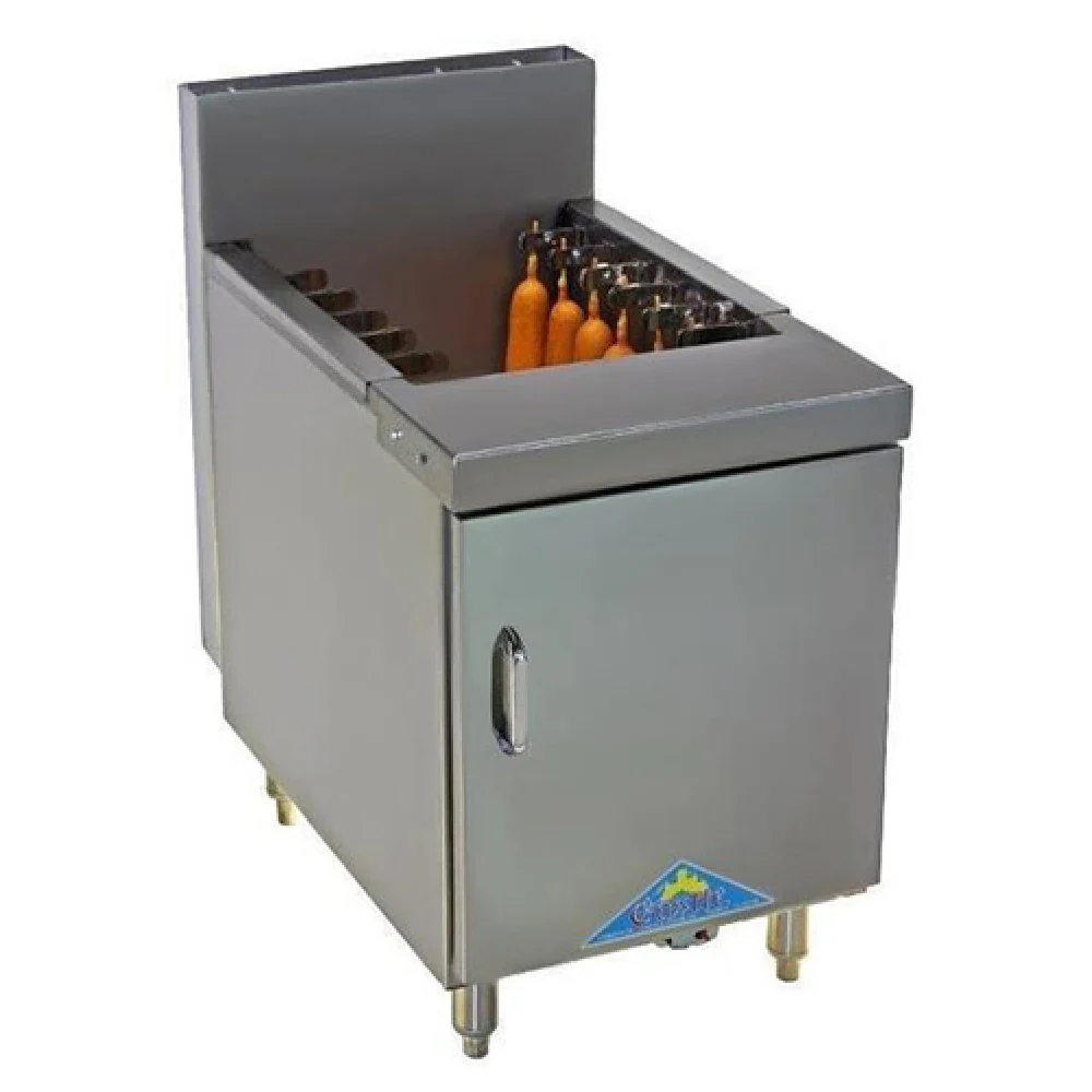 Comstock-Castle CDFL-C-1 16 Inch gas Corn Dog Fryer with 2 Clip Skewers 80000 BTU