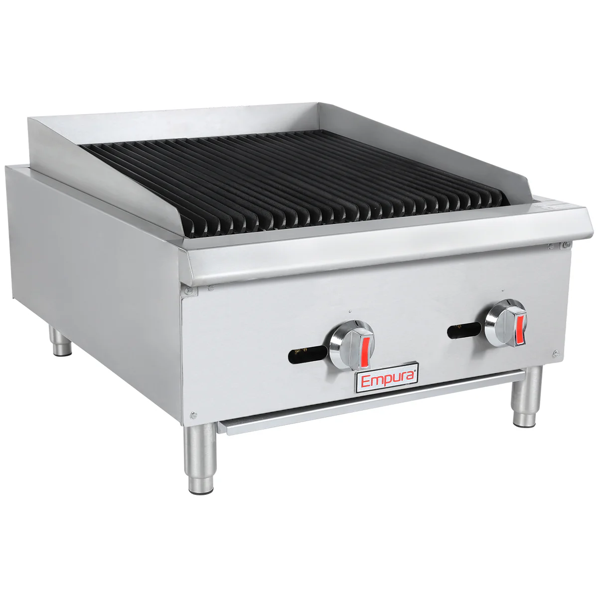 Empura ECB-24S 24 Inch Gas Charbroiler Countertop with 2 Burners 60000 BTU