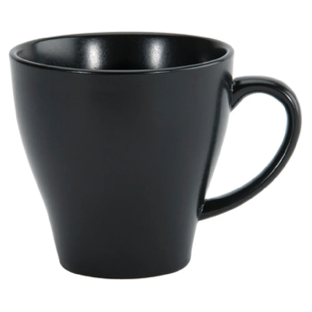 1880 Hospitality L6250000520 8-1/4 Oz Coffee Cup Spiral Design Porcelain Urban Black
