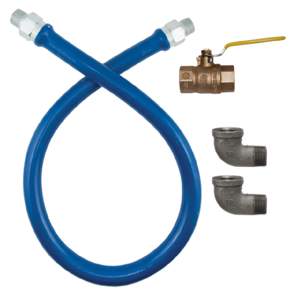 Dormont 16100BPV24BXFT 1 Inch Gas Connector Hose Kit 24 Inch Length Braided Stainless Steel