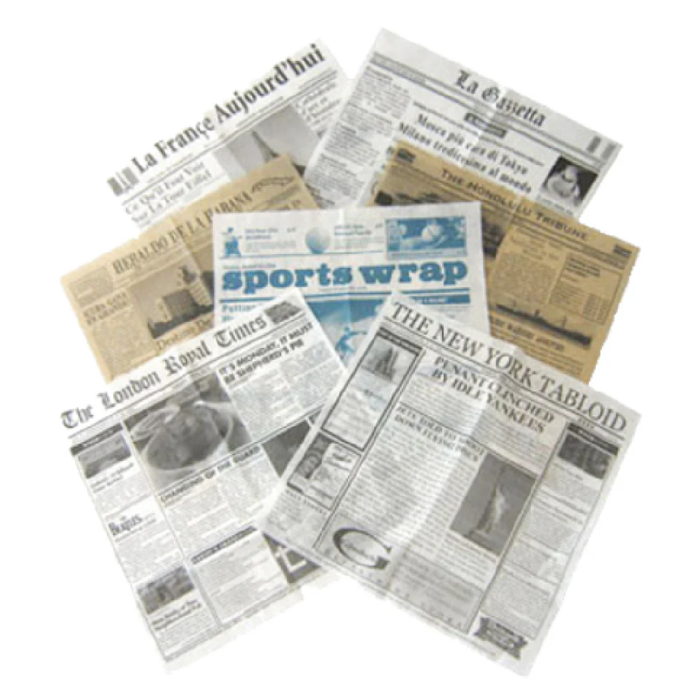GET Enterprises 4-TVARIETY 12 Inch Food-Safe Newsprint Liner Paper 1000 Pieces Case