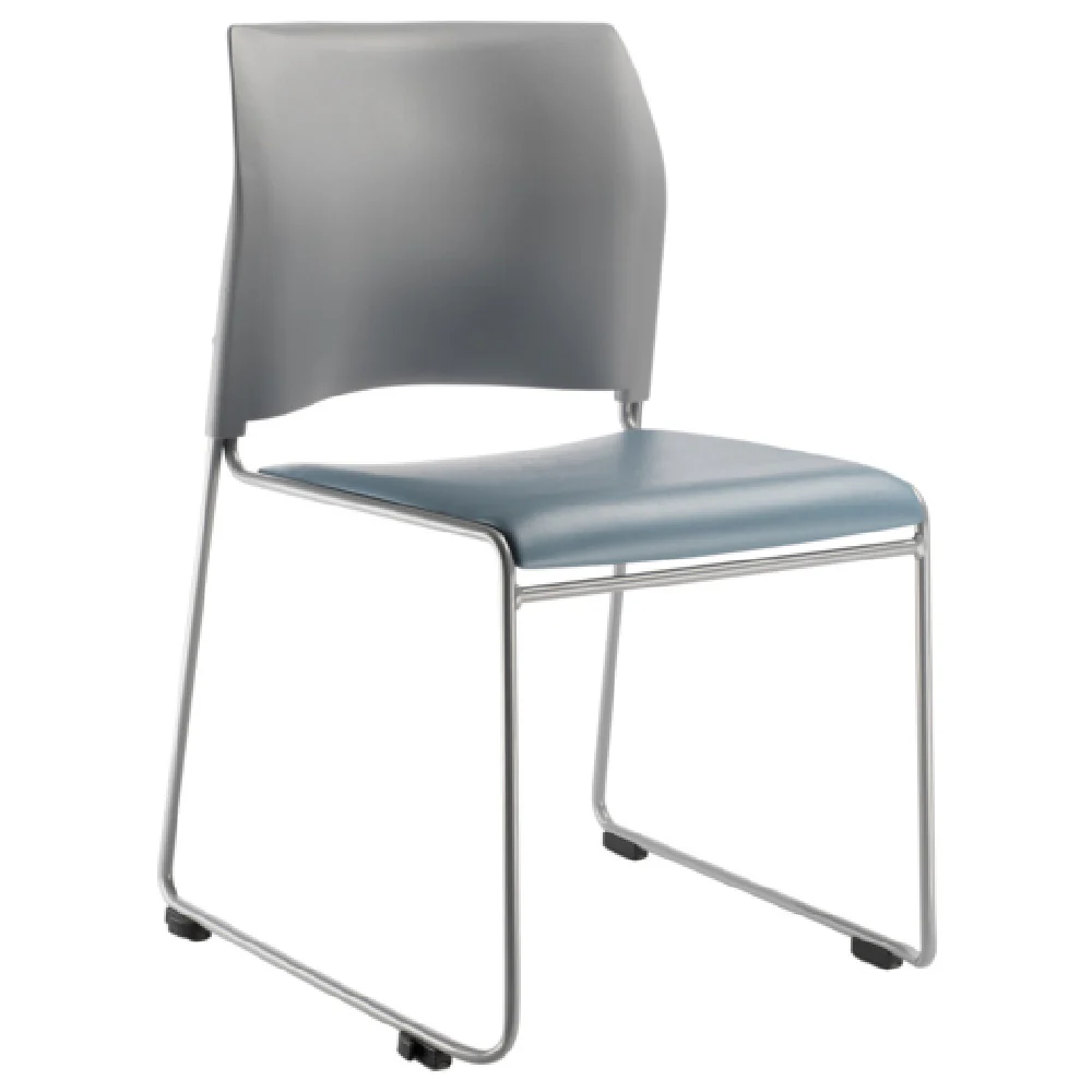 National Public Seating 8742-12-02 20 Inch Stacking Chair for Indoor Use with Vinyl and Polypropylene Back