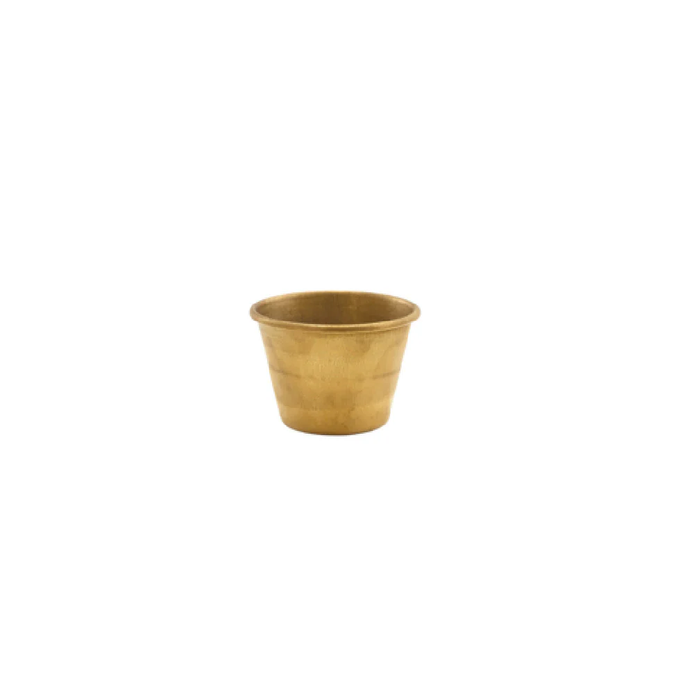 Steelite GWRAMST2GDV 2-1/2 Oz Round Ramekin 18/0 Stainless Steel Vintage Gold