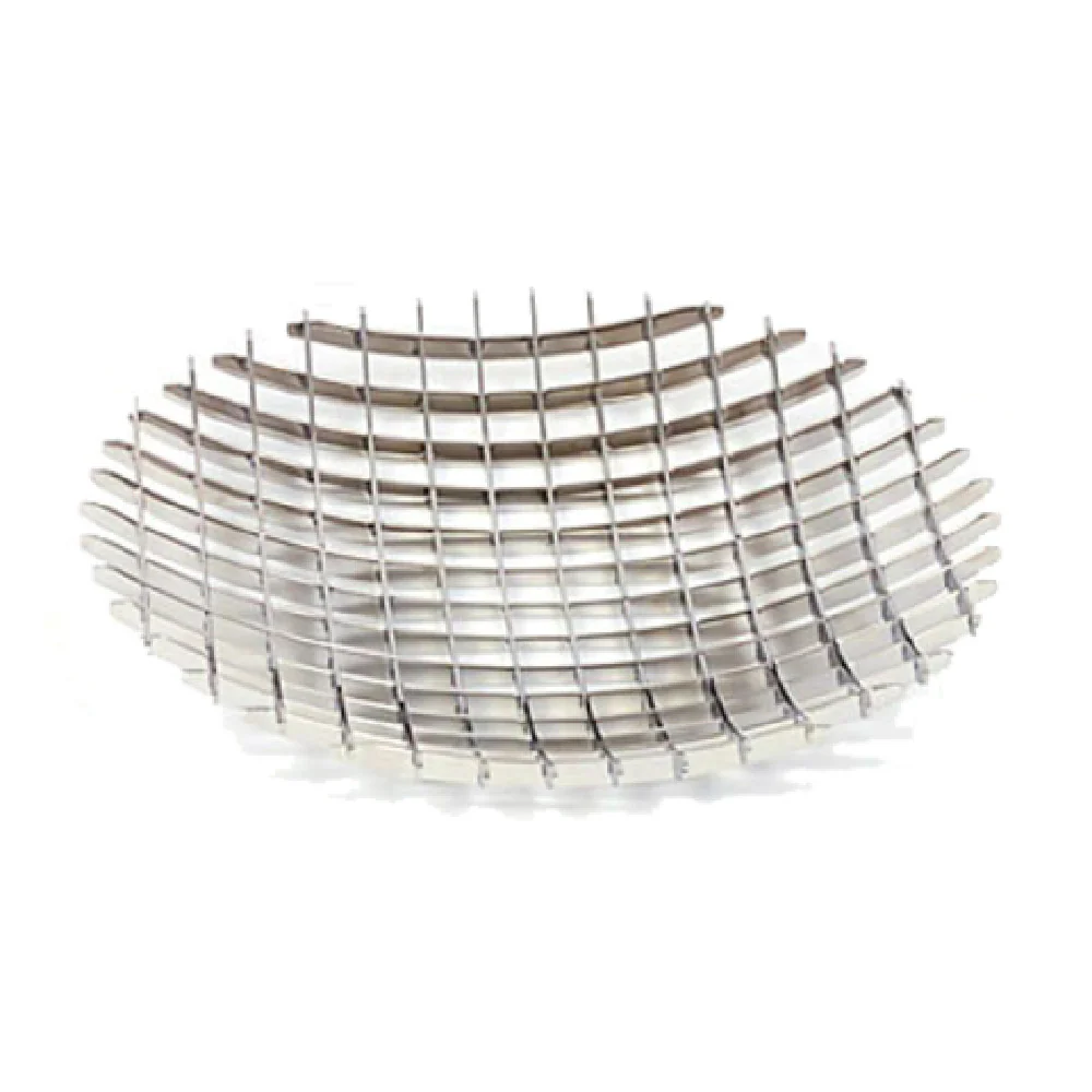 Spring USA XC6737/30 11-3/4 Inch Round Lattice Platter Stainless Steel Mirror Polish