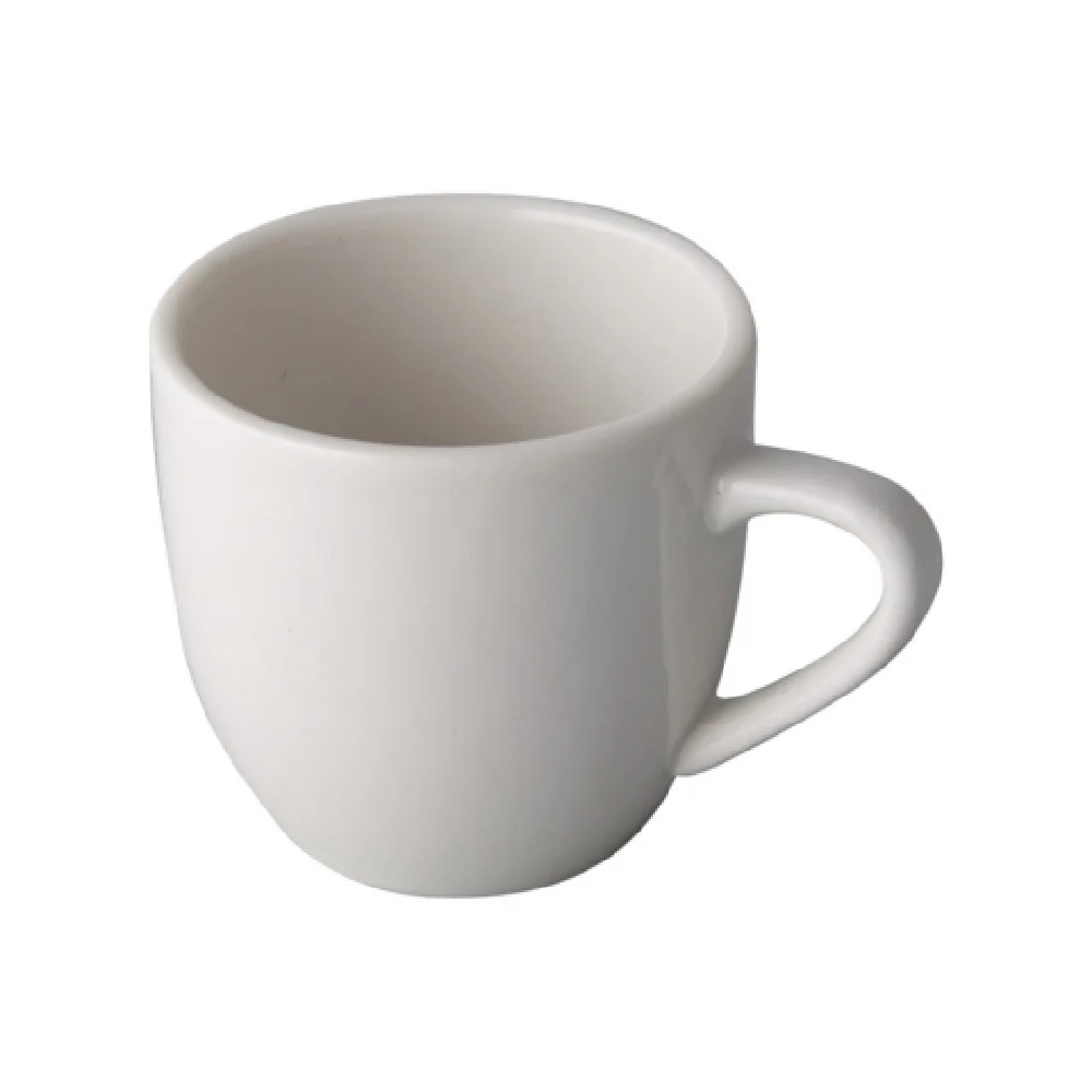 CAC China GW-35 3-1/2 Oz Cup Glazed Foot Porcelain Bone White