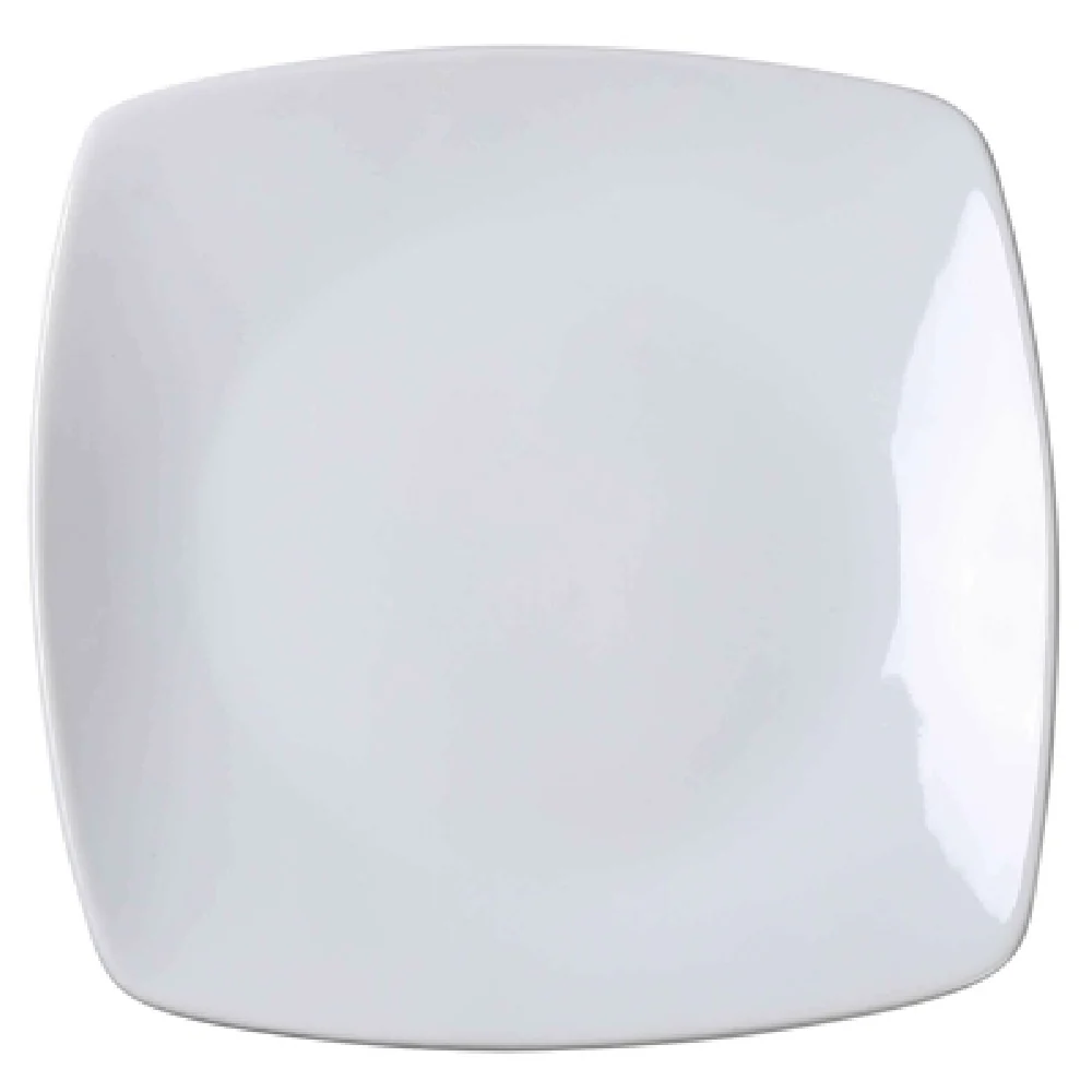 Yanco ML-2110 10-1/2 Inch Square Plate with Rounded Corners Porcelain