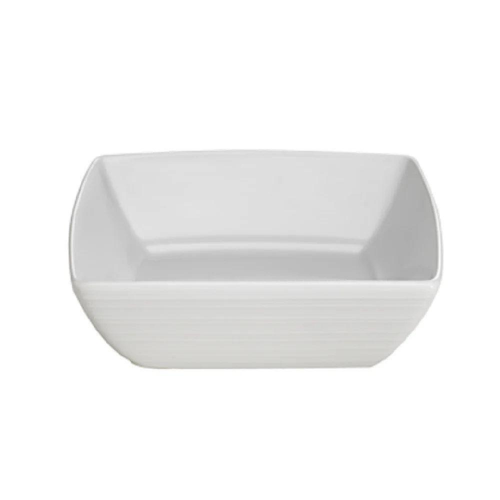 1880 Hospitality R4570000715S 4-1/2 Inch Square Bowl Low Embossed Porcelain Bright White