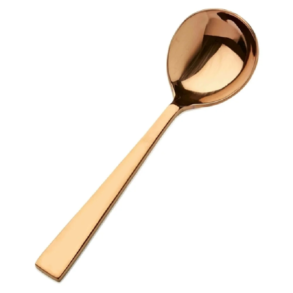 Bon Chef S3722RG 6-5/8 Inch Soup Spoon Round Rose Gold Stainless Steel