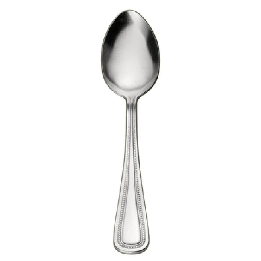 CAC China 2008-03 7-1/4 Inch Pearl Dinner Spoon Heavy Weight 18/0 Stainless Steel