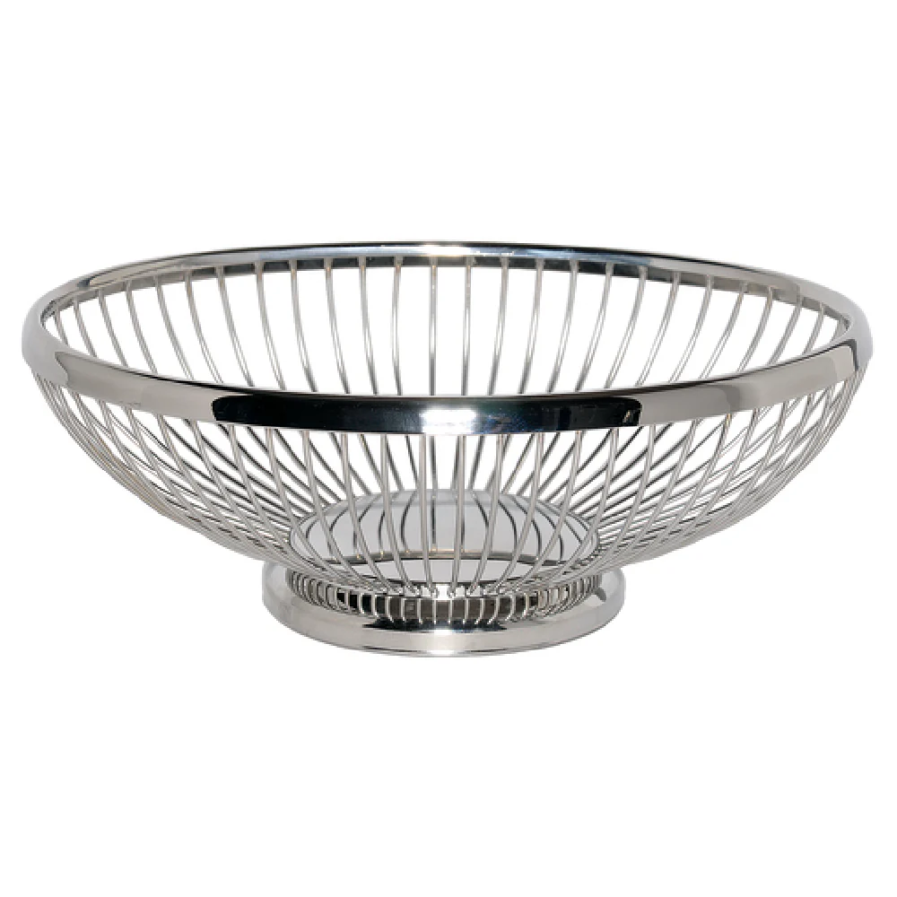 Service Ideas WBBO9PS 9 Inch Oval Basket Weighted Base Stainless Steel with Polished Finish Service Ideas WBBO9PS 9 Inch Oval Basket Weighted Base Stainless Steel with Polished Finish