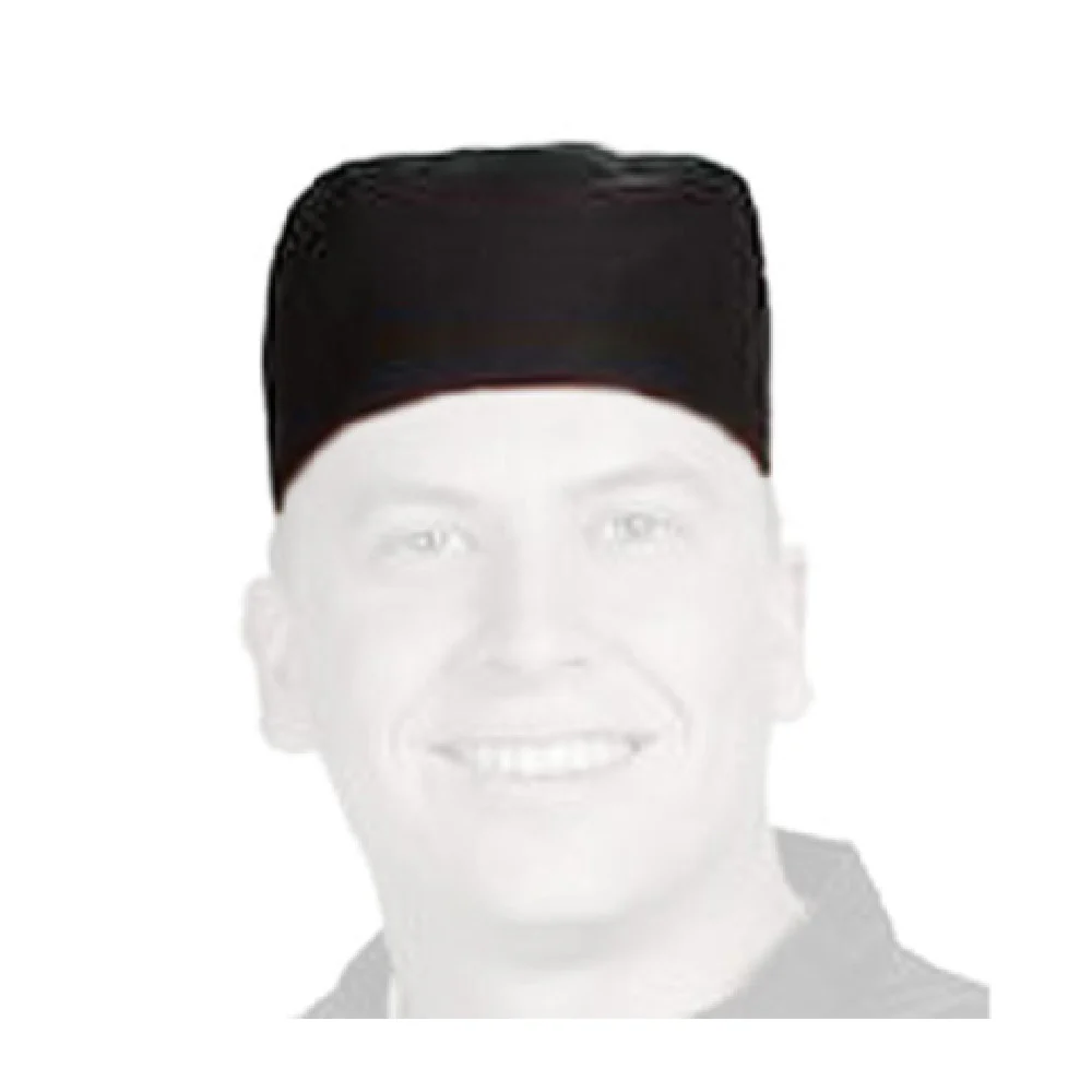 John Ritzenthaler Company H008-R Chef's Hat Regular Black Poly Cotton Blend