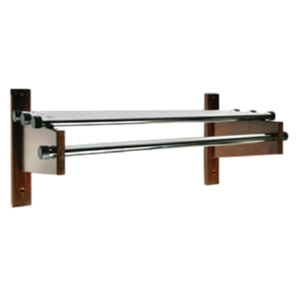 Central Specialties TDE-30 25 to 32 Inch Coat Rack Zinc Plated Metal Hardwood Dark Oak Mahogany Finish Central Specialties TDE-30 25 to 32 Inch Coat Rack Zinc Plated Metal Hardwood Dark Oak Mahogany Finish