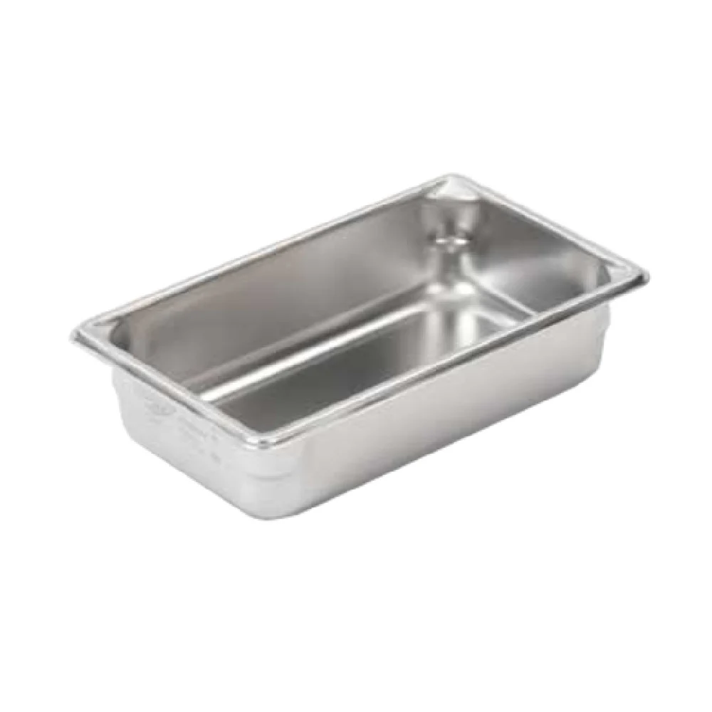 Vollrath 30342 6 Inch Wide Food Pan 4.1 Quart Capacity 22 Gauge Stainless Steel with Reinforced Corners