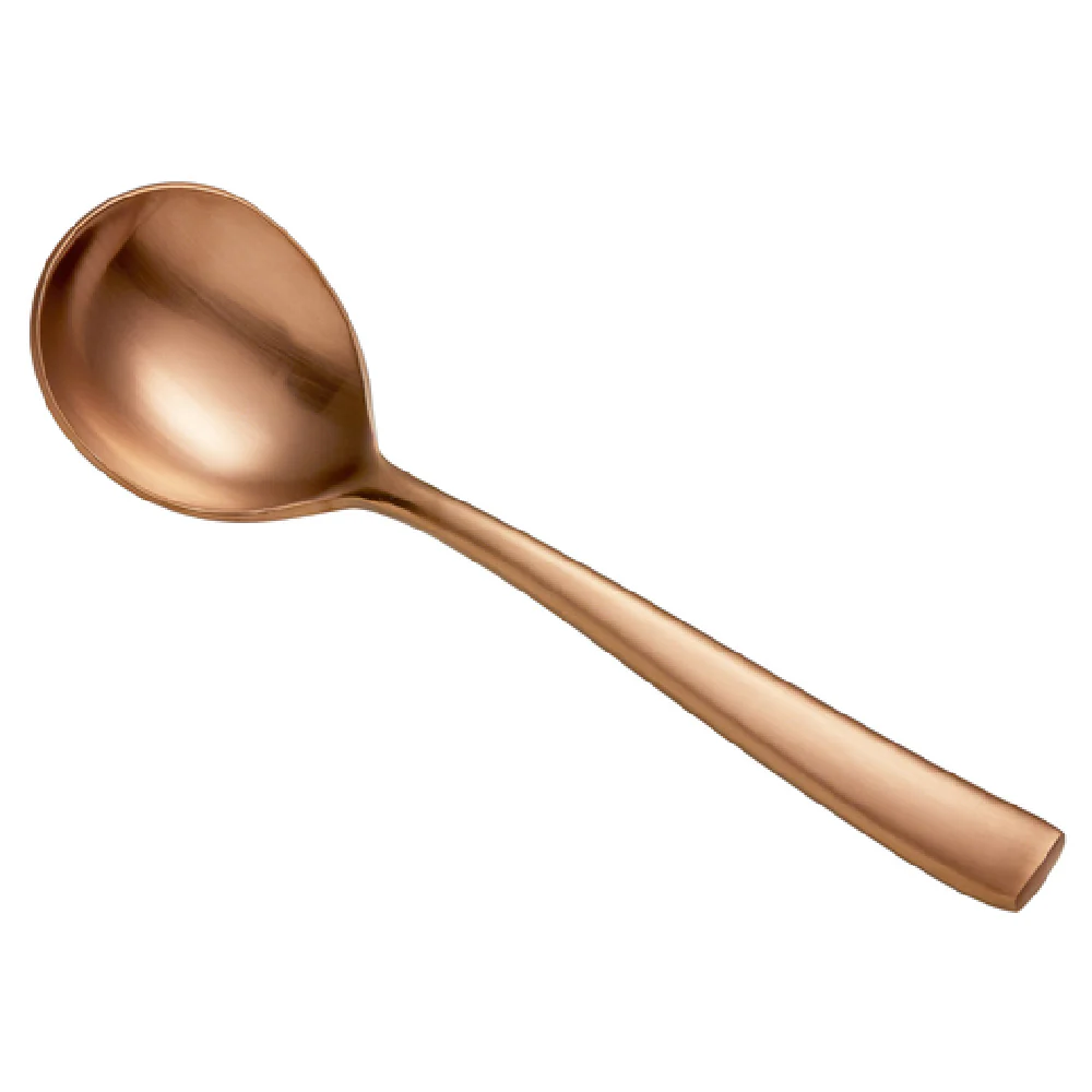 Bon Chef S3001RGM 6-3/8 Inch Bouillon Spoon PVD Rose Gold Matte Finish Stainless Steel