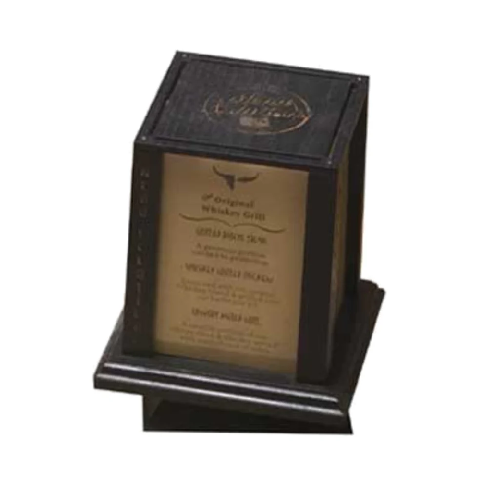 Menu Solutions WT-4S-A_ASH 4 x 6 Inch Rotating Table Tent Wood Display Menu Solutions WT-4S-A_ASH 4 x 6 Inch Rotating Table Tent Wood Display