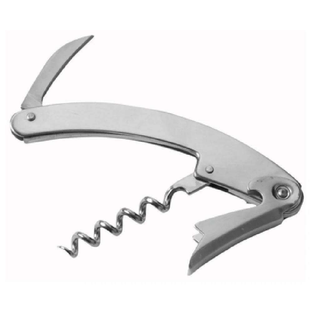 American Metalcraft WCS137 4-3/8 Inch Waiter's Corkscrew with Knife and Opener Stainless Steel