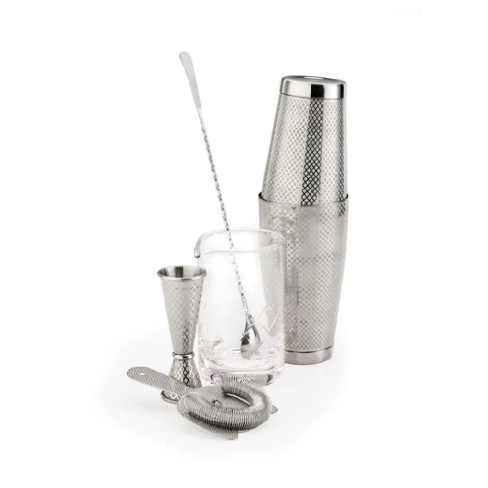 Mercer Culinary M37207 18 to 28 Oz Cocktail Mixing Set with Bar Accessories Stainless Steel Mercer Culinary M37207 18 to 28 Oz Cocktail Mixing Set with Bar Accessories Stainless Steel