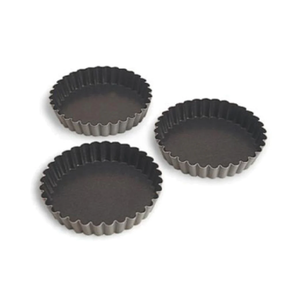 Matfer 331612 3-3/4 Inch Fluted Tart Mold Non-Stick Steel Made in France