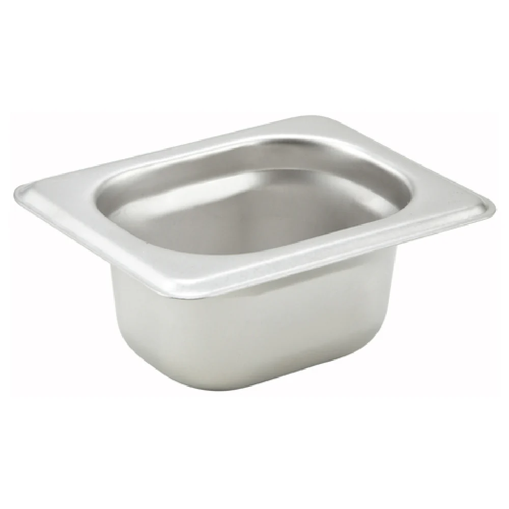 Winco SPJH-1802 4-1/4 Inch Stainless Steel Steam Table Pan 1/18 Size Anti-Jamming Winco SPJH-1802 4-1/4 Inch Stainless Steel Steam Table Pan 1/18 Size Anti-Jamming