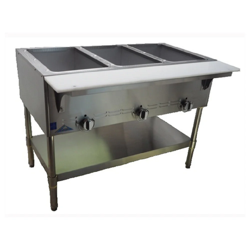 Comstock-Castle CCGST-3-P 44 Inch Hot Food Table Gas with 3 Dry Wells 9300 BTU