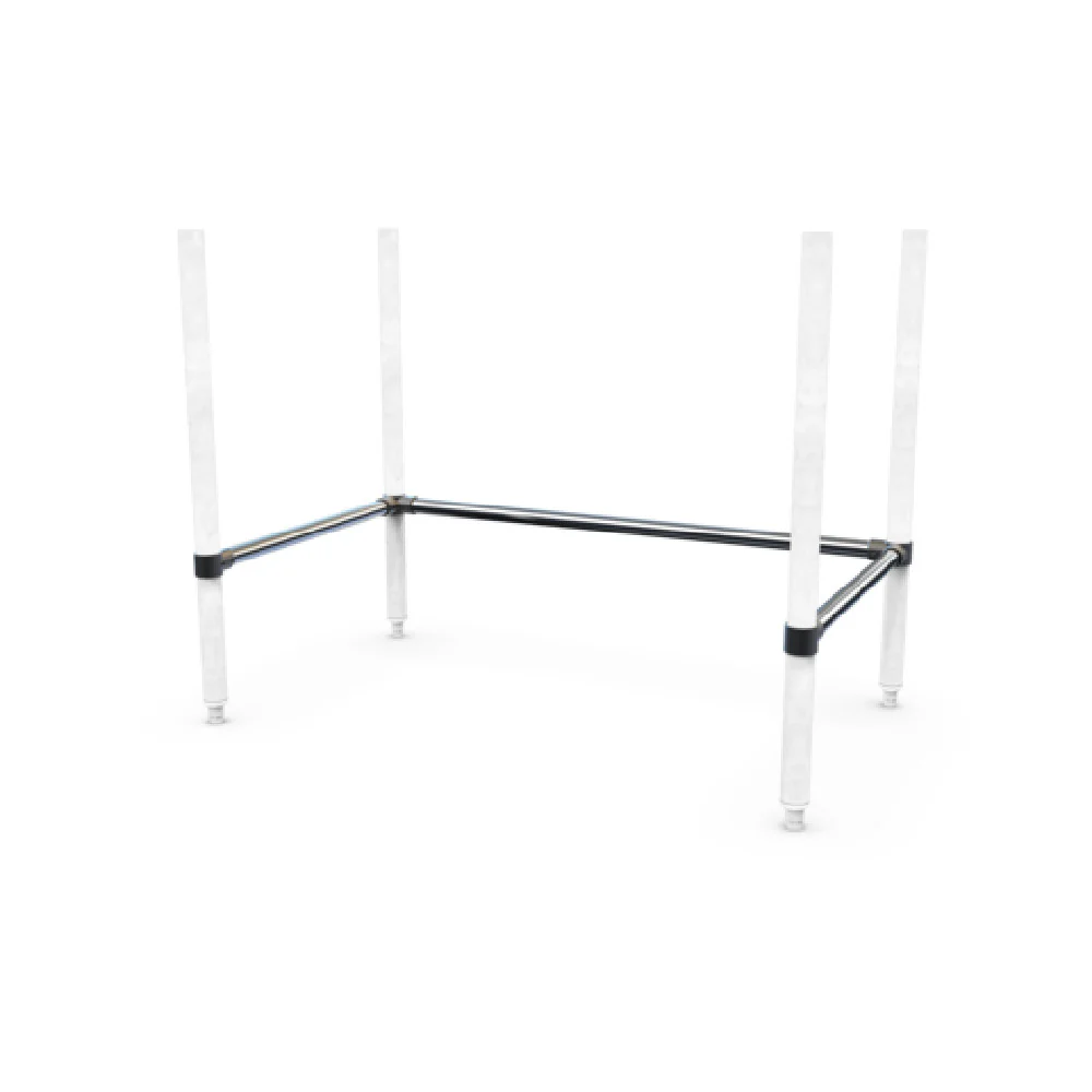 NBR Equipment CRS-2448 Cross Rail Set 48 Inch Sturdy Brace Stainless Steel with Attachments NBR Equipment CRS-2448 Cross Rail Set 48 Inch Sturdy Brace Stainless Steel with Attachments