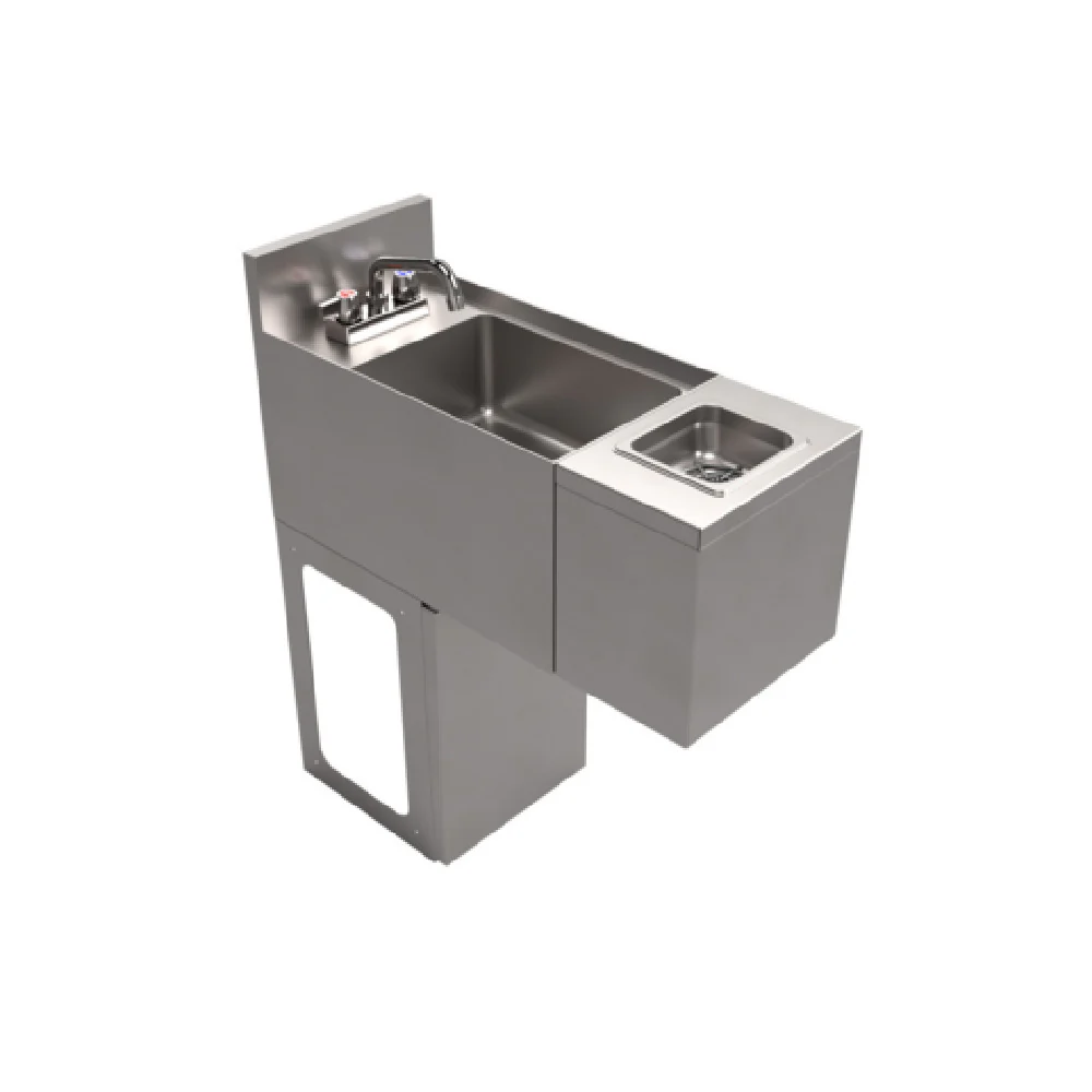 BK Resources UBB-21-SS12-GR-PG 12 Inch Glass Rinser Hand Sink with Faucet BK Resources UBB-21-SS12-GR-PG 12 Inch Glass Rinser Hand Sink with Faucet