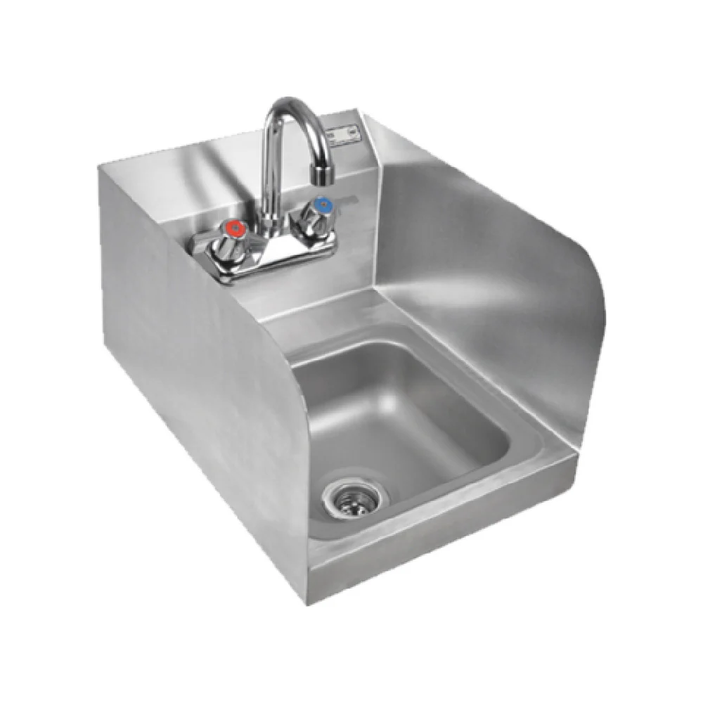 John Boos PBHS-W-0909-P-SSLR-X 12 Inch Wall Mount Hand Sink Stainless Steel with Side Splash John Boos PBHS-W-0909-P-SSLR-X 12 Inch Wall Mount Hand Sink Stainless Steel with Side Splash