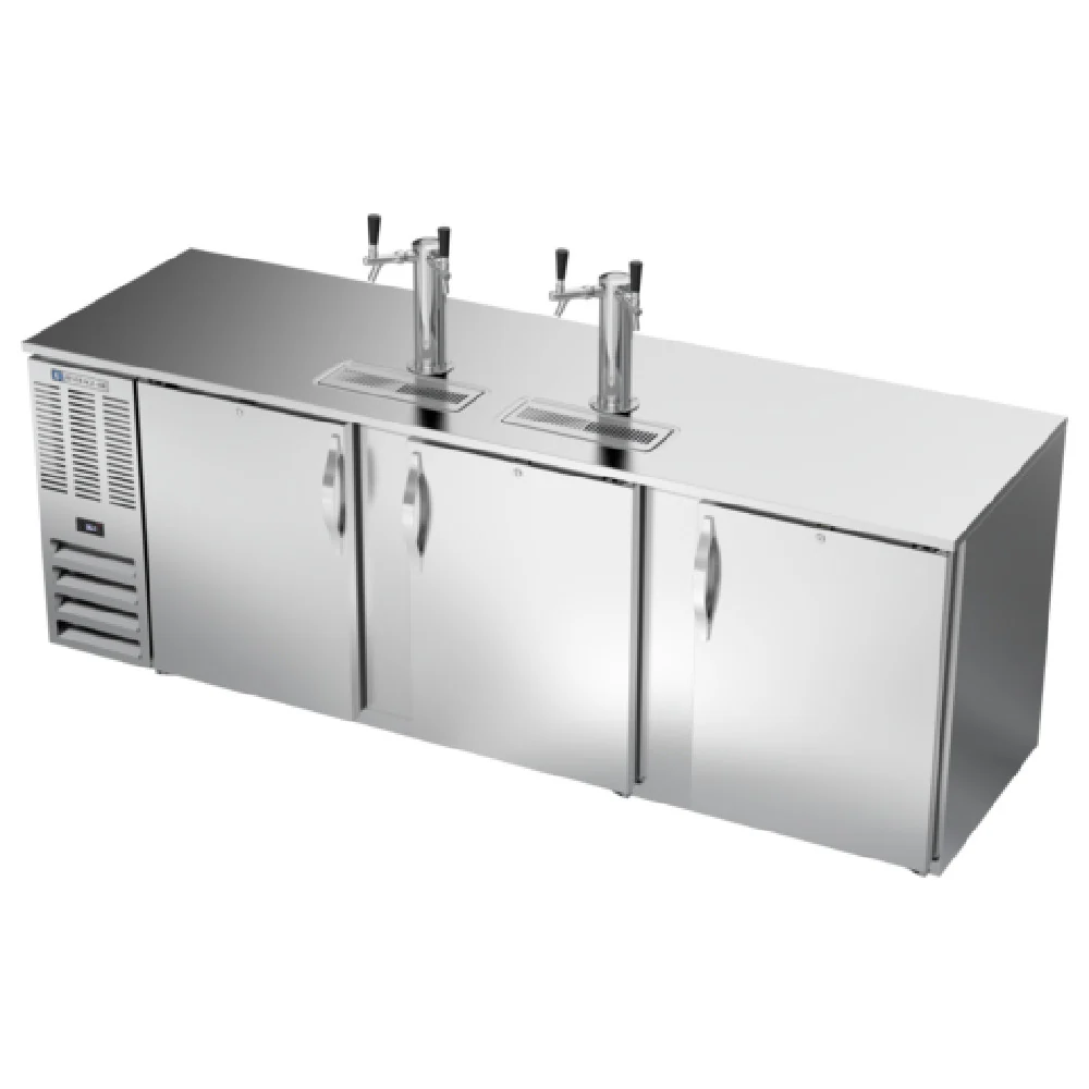 Beverage Air DD94HC-1-S 95 Inch Draft Beer Cooler 5 Kegs Dual Faucets Stainless Steel Beverage Air DD94HC-1-S 95 Inch Draft Beer Cooler 5 Kegs Dual Faucets Stainless Steel
