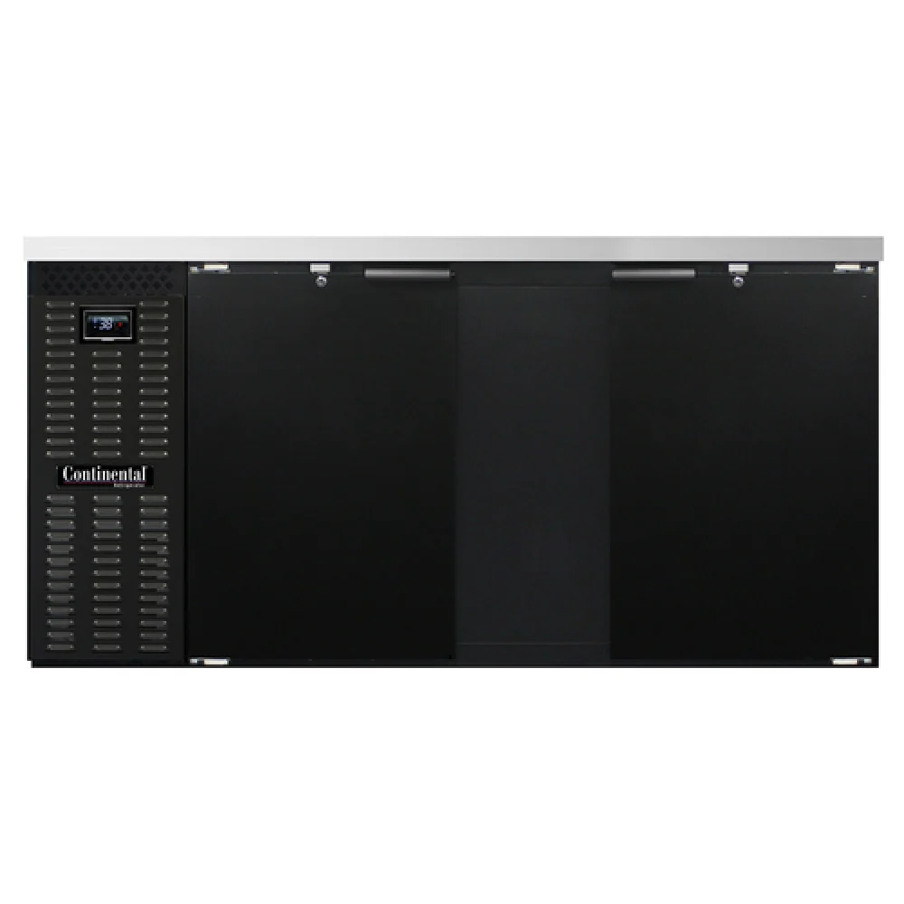 Continental Refrigerator BB69N 69 Inch Refrigerated Back Bar Cooler 26 cu ft Black Enamel