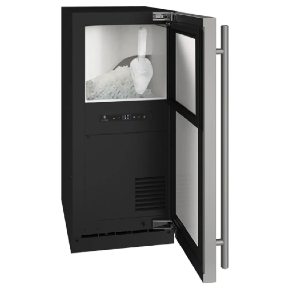 U-Line Corporation UHNB115-SS01B Air-cooled Ice Maker Nugget 30 Lb Bin Built-in or Freestanding 90 Lb/Day
