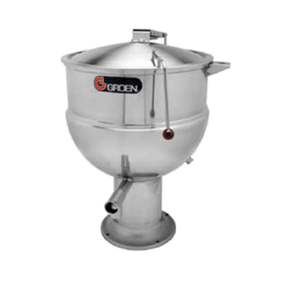 Groen PT-40 Kettle 28 Inch Direct Steam 40 Gallon Stainless Steel with Hinged Cover Groen PT-40 Kettle 28 Inch Direct Steam 40 Gallon Stainless Steel with Hinged Cover
