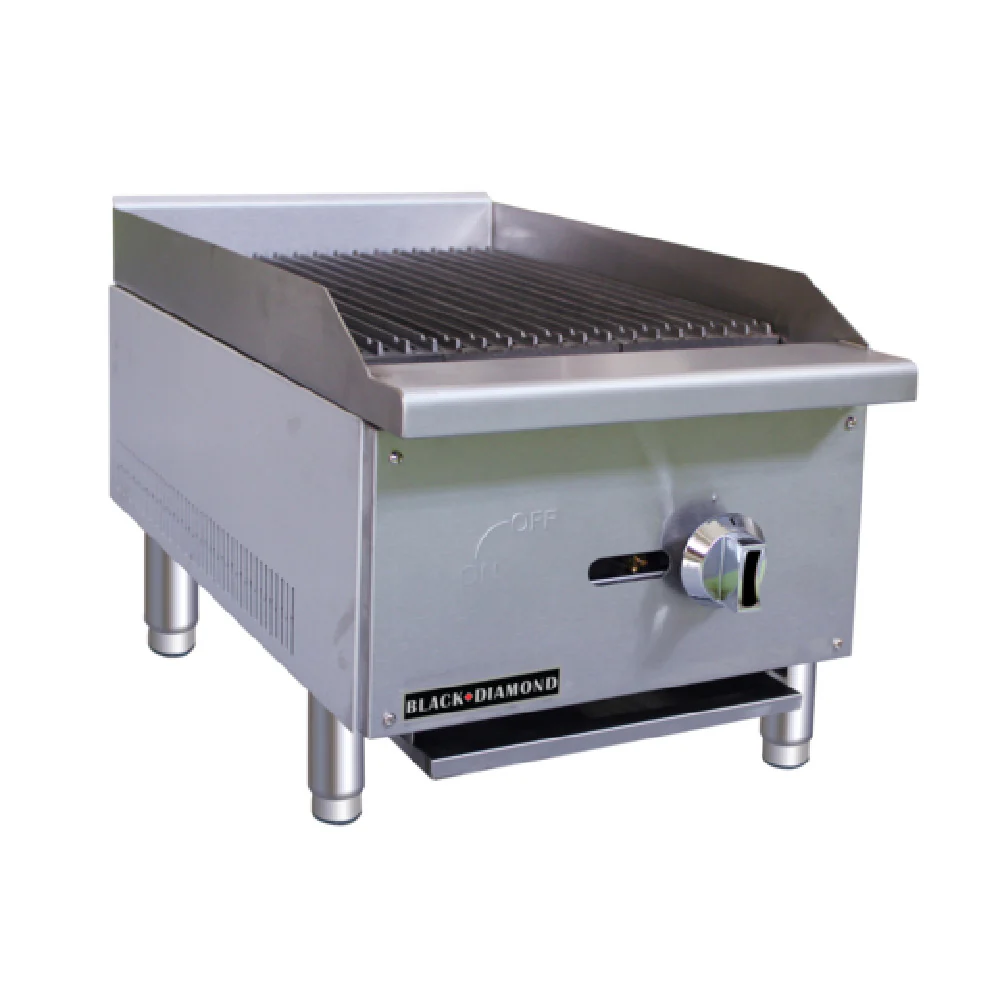 Admiral Craft BDECTC-16/NG 16 Inch Gas Charbroiler with Cast Iron Grates 30000 BTU Admiral Craft BDECTC-16/NG 16 Inch Gas Charbroiler with Cast Iron Grates 30000 BTU