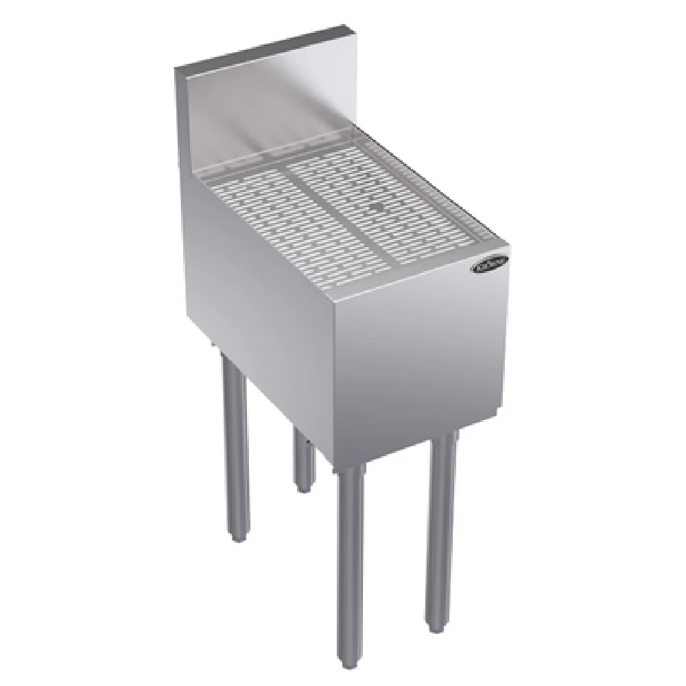 Krowne KR19-GS12 12 Inch Royal Series Underbar Drainboard Free Standing Stainless Steel with Embossed Top