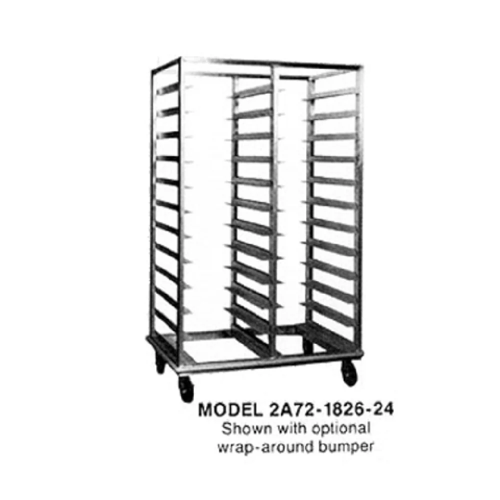 Dinex DXP2A72182624 40 Inch Mobile Tray Rack with Open Sides for 24 Pans