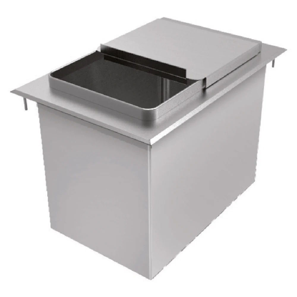 GSW USA IB2018 20 Inch Ice Bin Drop-in with Sliding Cover Stainless Steel