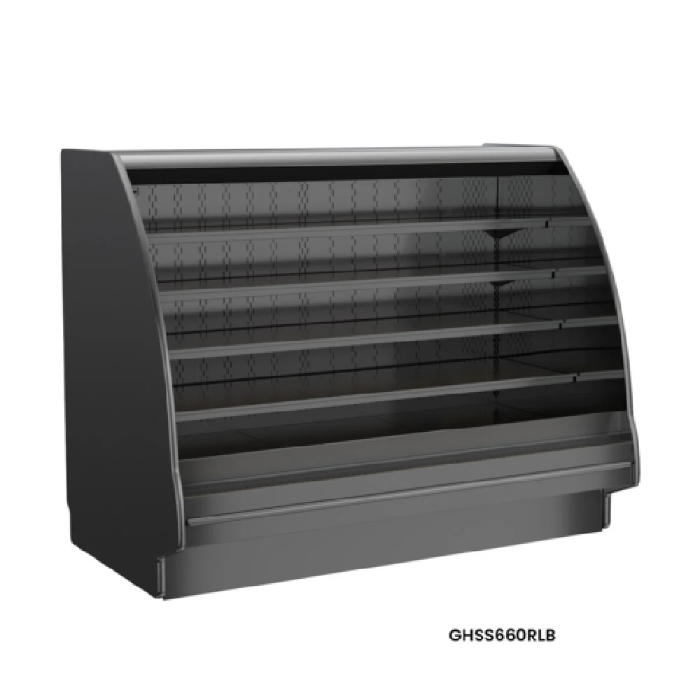 Structural Concepts GHSS1260RLB CURVED 148 Inch Refrigerated Self-Service Case with Curved Profile