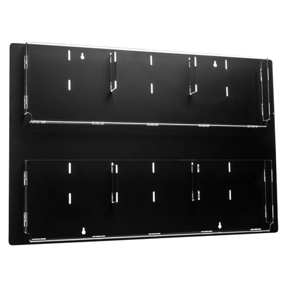 Alpine Industries ADI640-2923-BLK 29 Inch Adjustable Pocket Hanging Magazine Rack Clear Black Acrylic Alpine Industries ADI640-2923-BLK 29 Inch Adjustable Pocket Hanging Magazine Rack Clear Black Acrylic