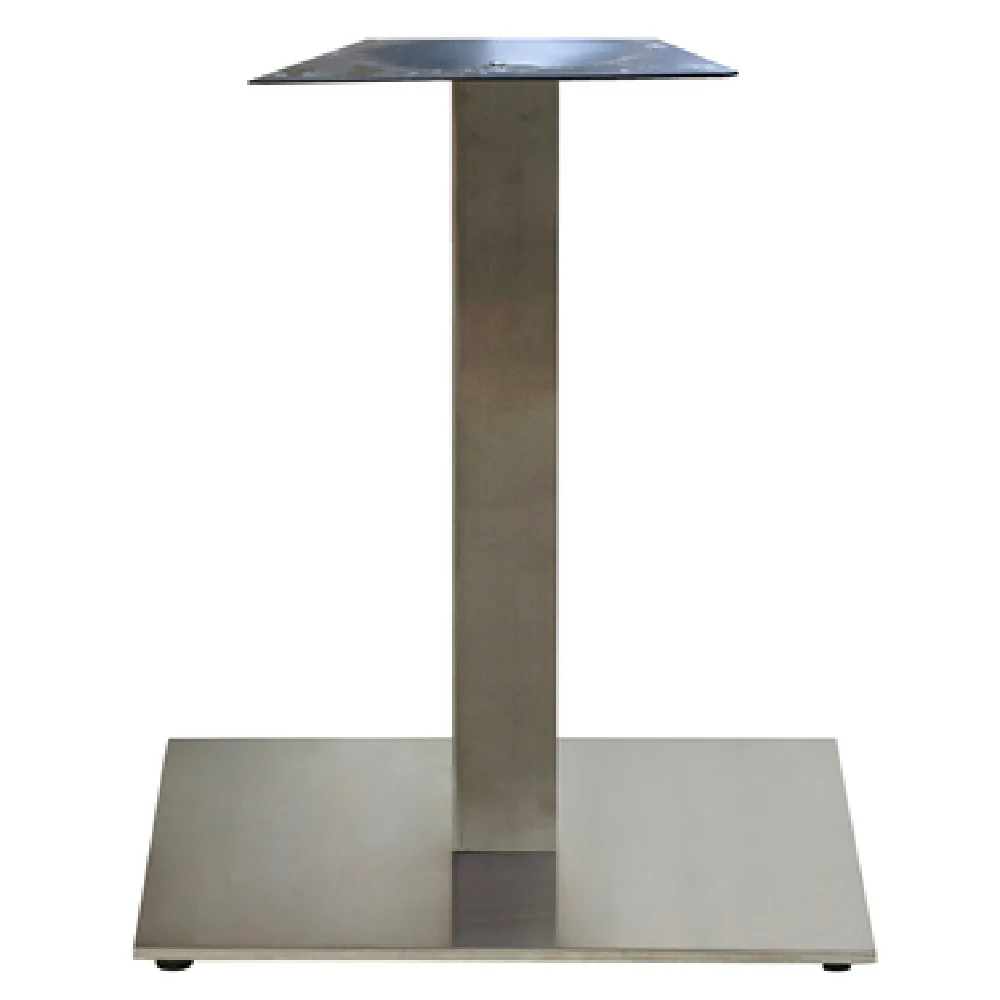 Grosfillex US518009 22 Inch Table Base Square Design Metal Silver Gray with UV Resistance