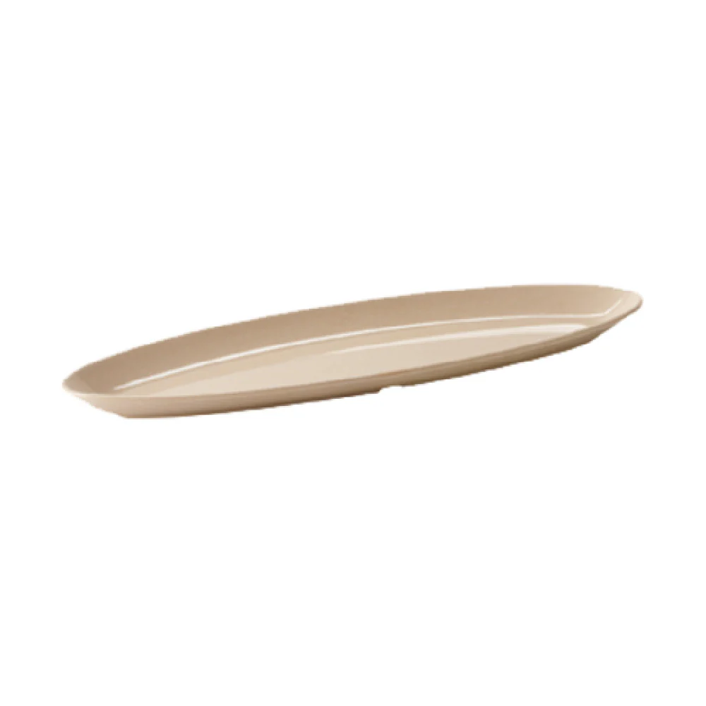 GET Enterprises BAM-1252 20 Oz Platter Oval Beige Break-Resistant Melamine
