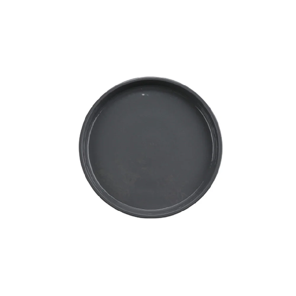 GET Enterprises RP-7-GRS/BKM 7 Inch Diameter Round Dinner Plate Break Resistant Melamine