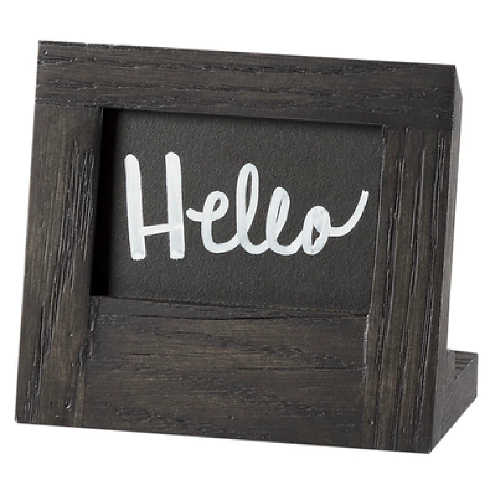 Cal Mil 3825-23-87 5 Inch Cinderwood Cardholder Oak Dark Ash Gray Wood