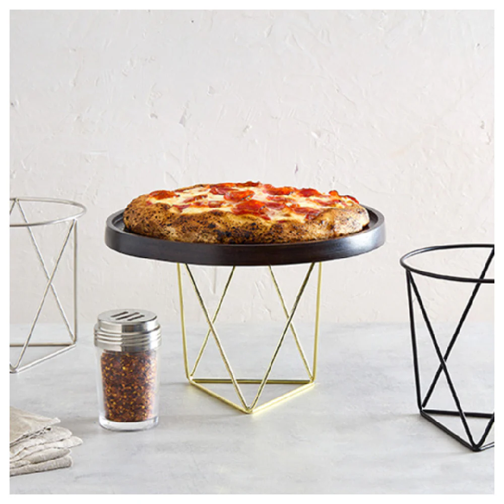 American Metalcraft RGG7 7 Inch Geometric Rise Display Riser Stainless Steel Gold