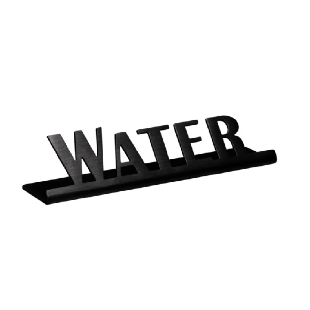 Service Ideas 1C-ST-WATER-SIGN-BX 4-1/2 Inch Water Table Sign Metal with Black Onyx Finish Service Ideas 1C-ST-WATER-SIGN-BX 4-1/2 Inch Water Table Sign Metal with Black Onyx Finish