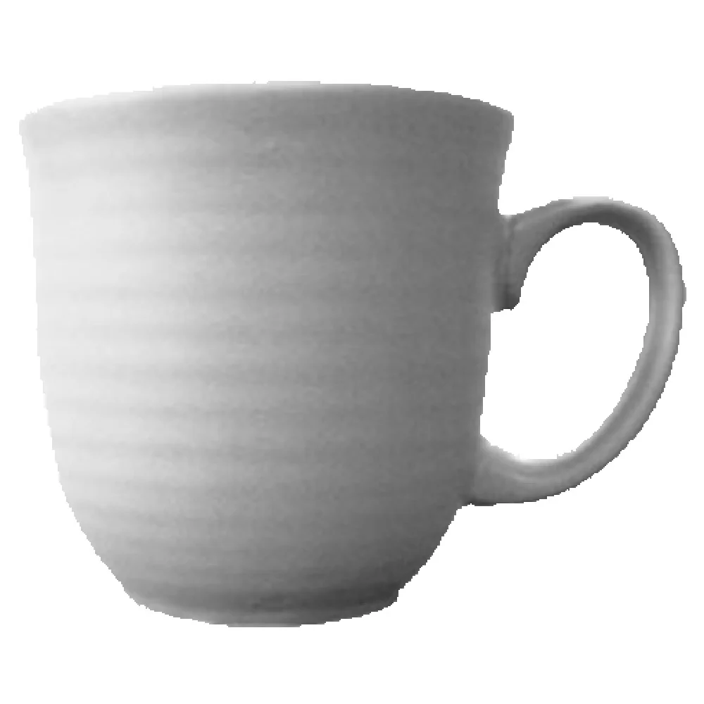 Vertex China E-1-C 12 Oz Cup Chalk Matte White Round with Handle 3-1/4 Inch