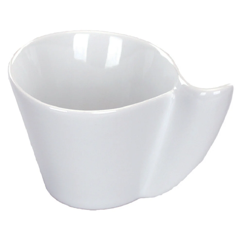 International Tableware VL-35 3 Oz A.D. Cup with Handle White Porcelain