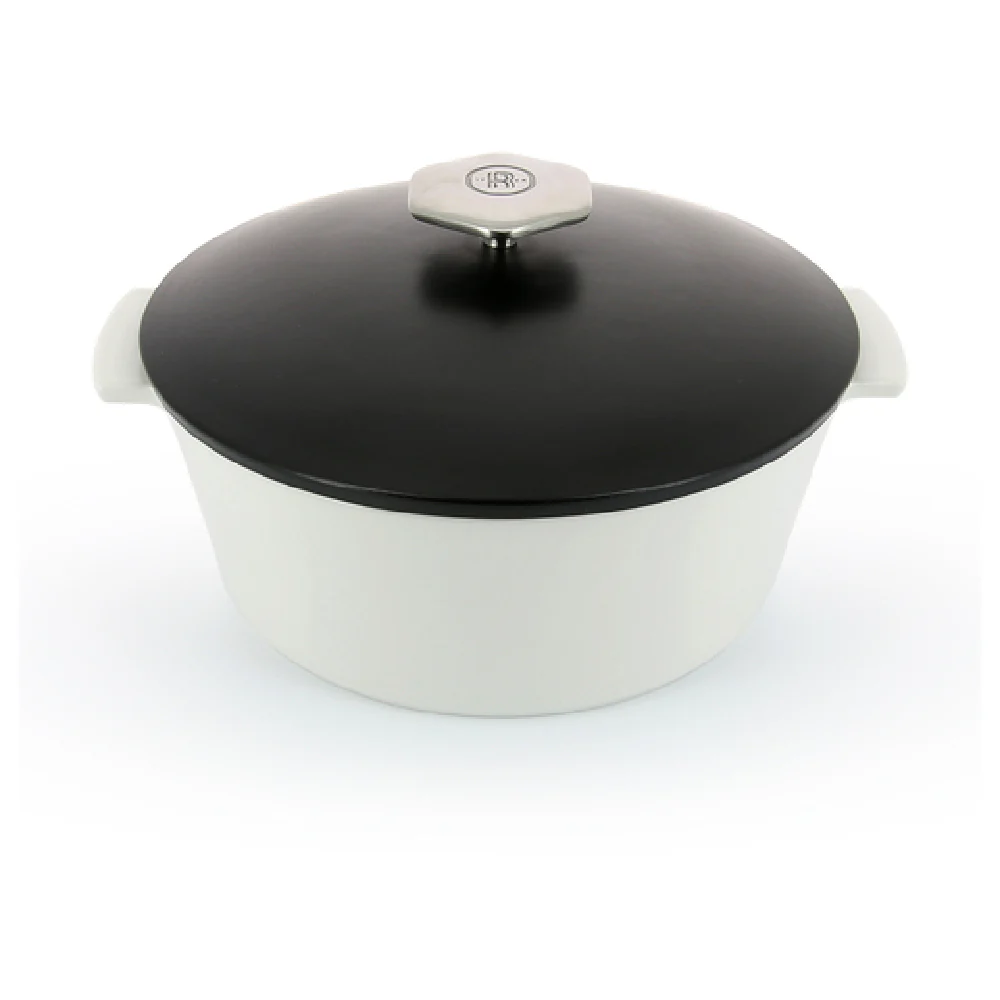 Revol 649855 120 Oz Cocotte Round With Satin Black Lid Induction Ready Ceramic Revol 649855 120 Oz Cocotte Round With Satin Black Lid Induction Ready Ceramic