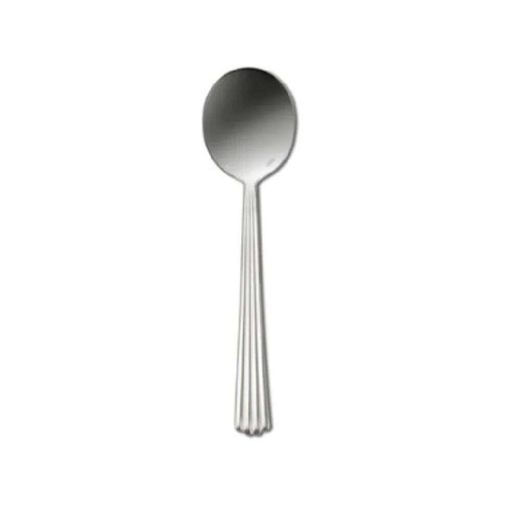 1880 Hospitality T024SRBF 6-5/8 Inch Soup Spoon Round Bowl Pillared Handle 18/10 Stainless Steel